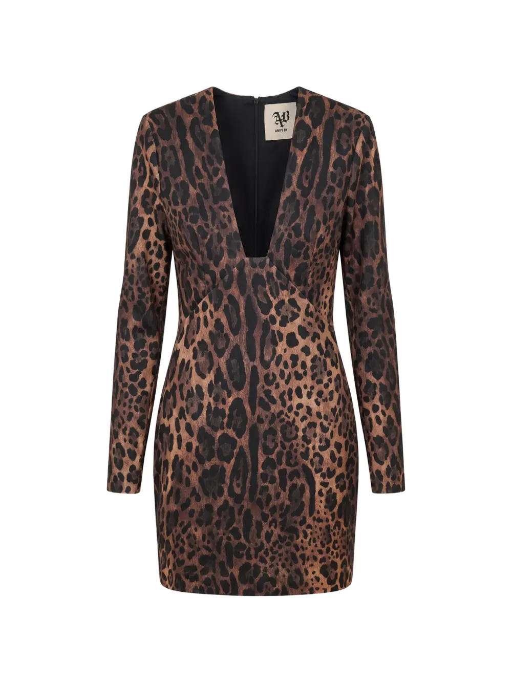 Aniye By Ira leopard-print V-neck dress - Marrone