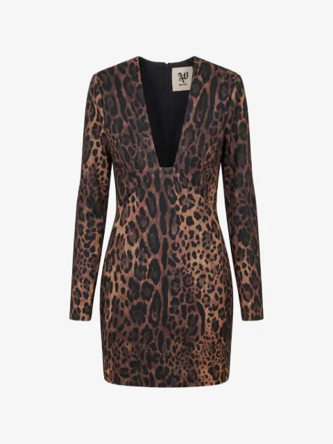 Aniye By Ira leopard-print V-neck dress