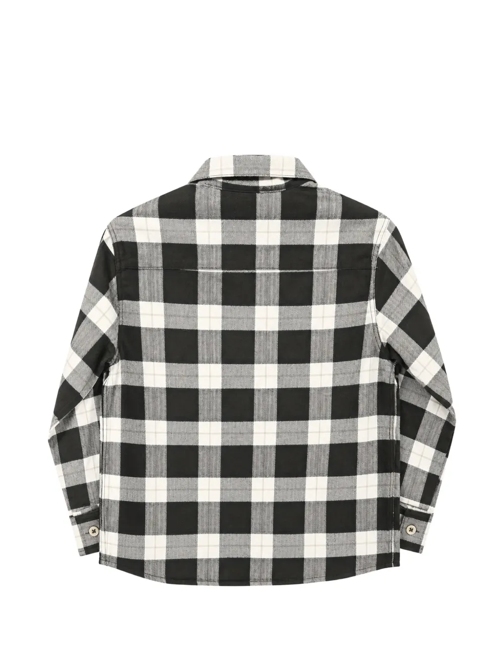 Eleventy Kids Geruit shirt Zwart