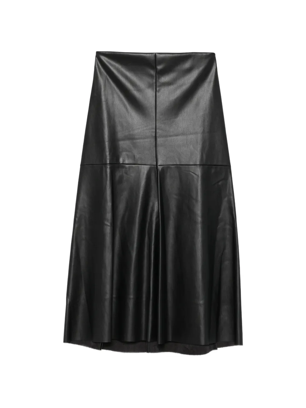 Nude panelled flared midi skirt - Nero