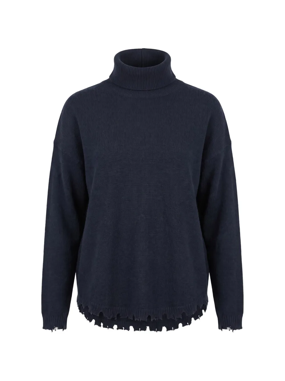 kujten Mavis distressed roll-neck sweater - Blu