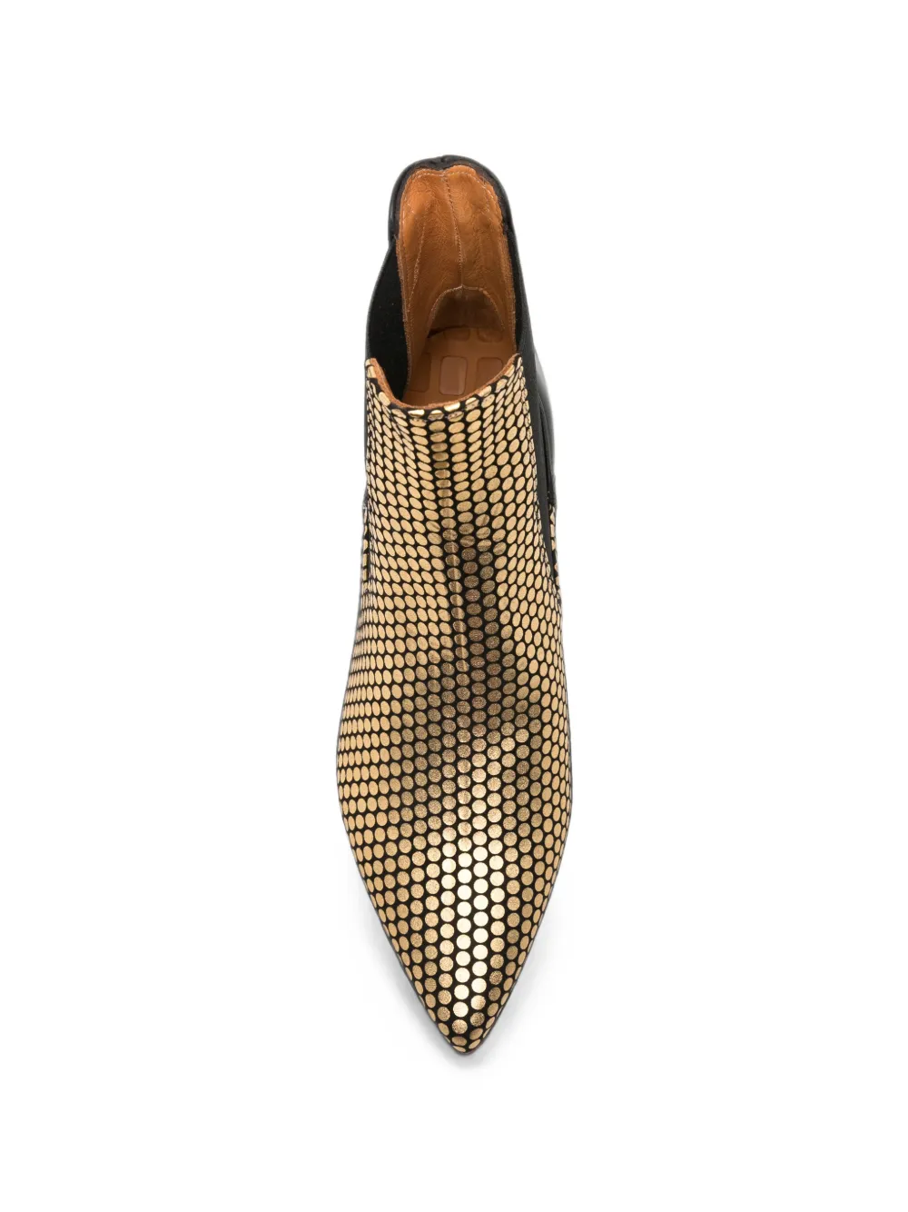 Chie Mihara Helix polka-dot leather ankle boots Zwart