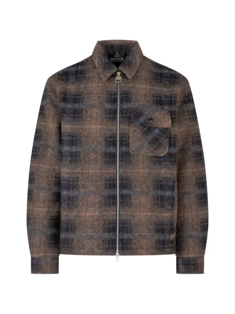 Barbour International Oswald checked fleece overshirt