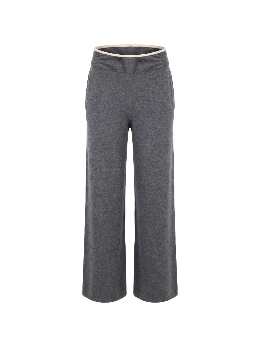 PINKO ribbed-knit wool track pants - Grigio