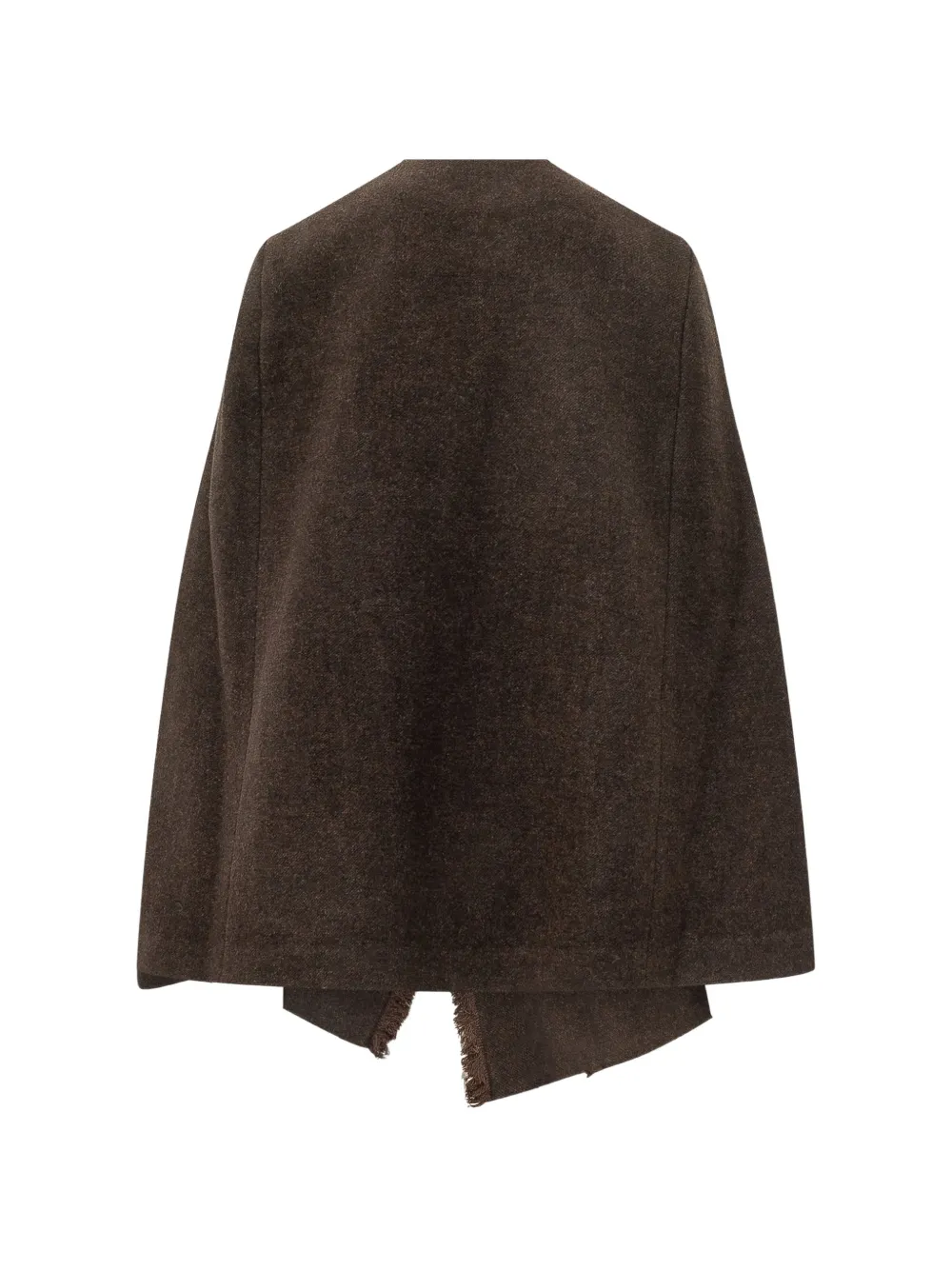 GANNI Wollen cape Bruin