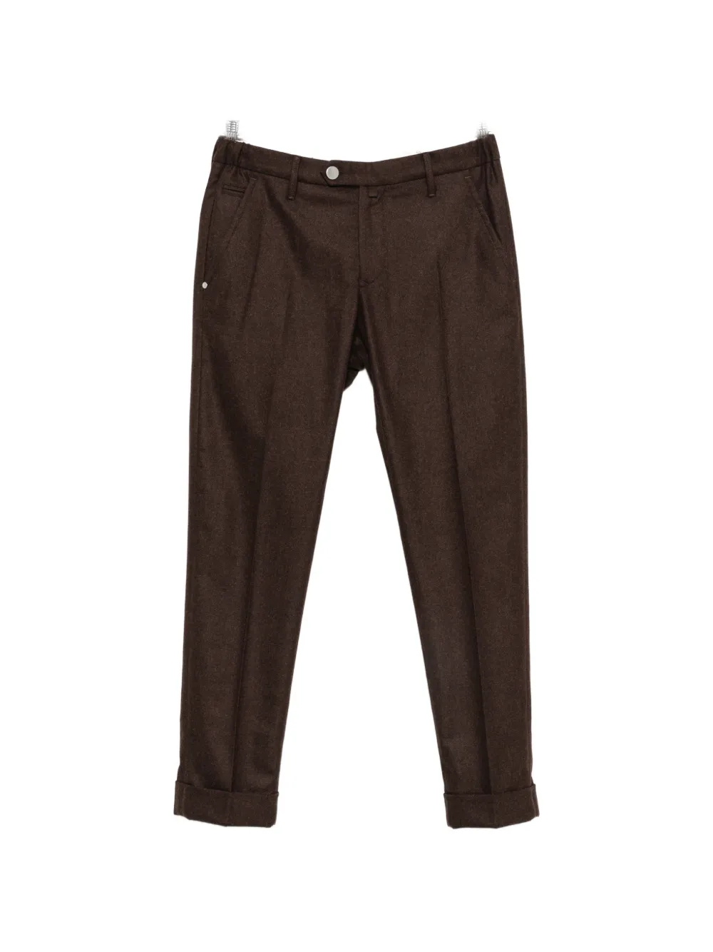 Jacob Cohën pressed-crease turned-up trousers - Marrone