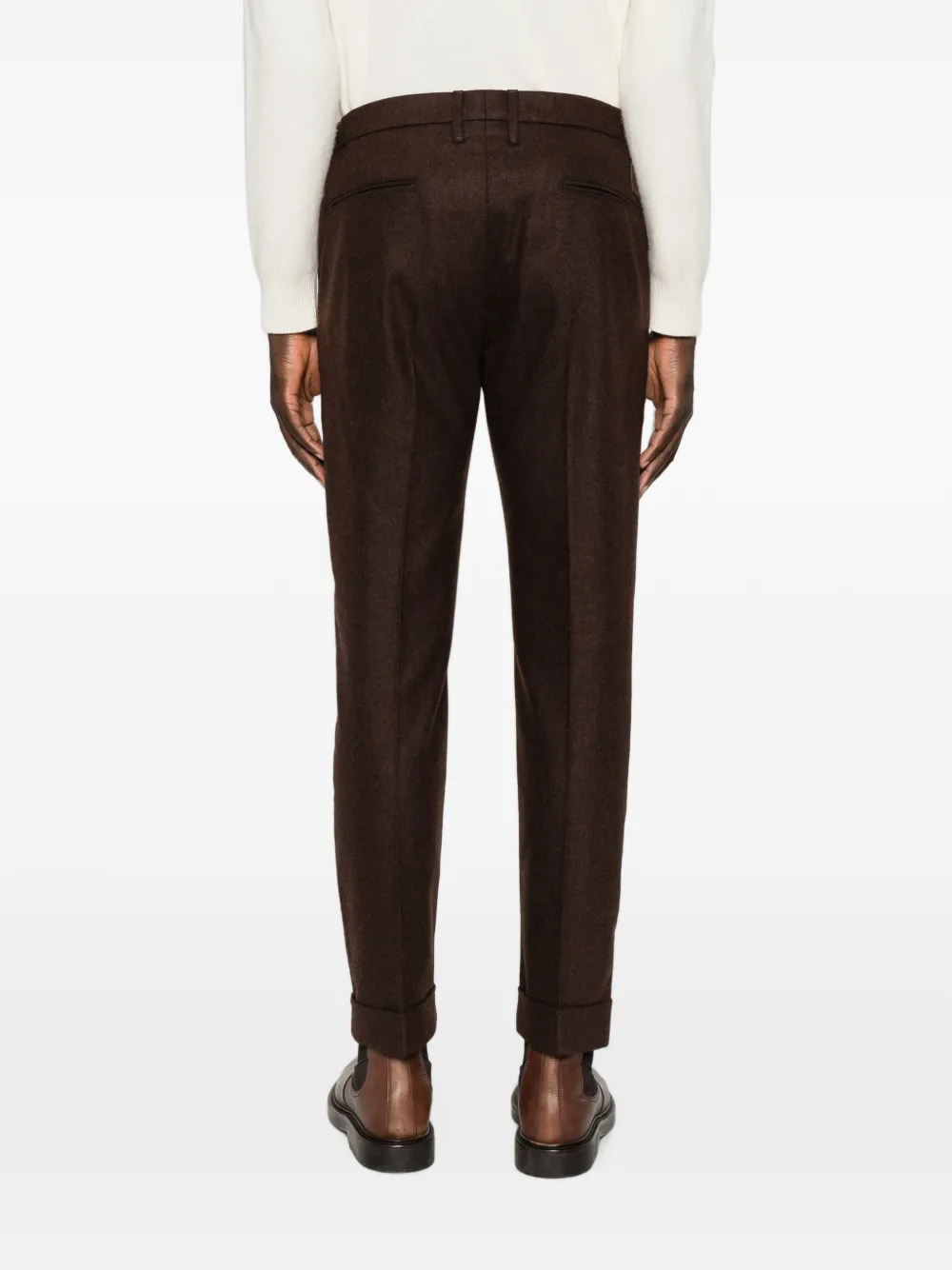 Jacob Cohën Plooibroek met omgeslagen pijpen Bruin