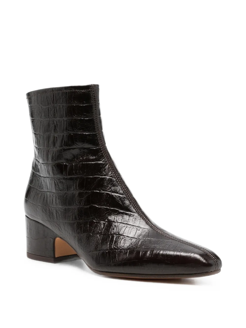 Chie Mihara croc-effect leather ankle boots Bruin