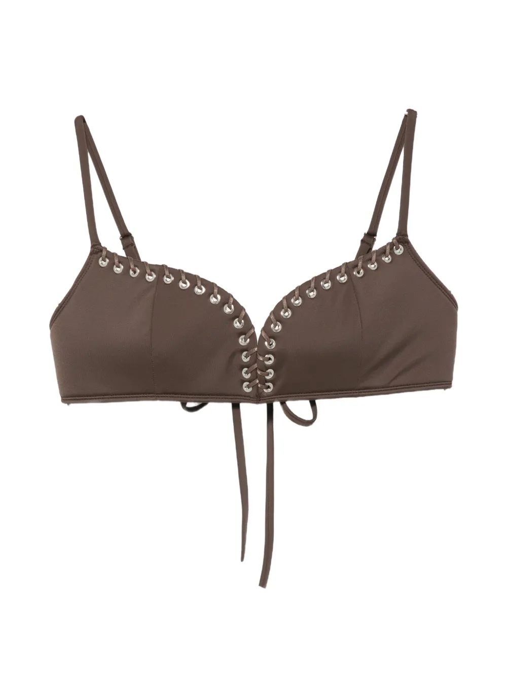 Ludovic de Saint Sernin eyelet lace-up bikini top