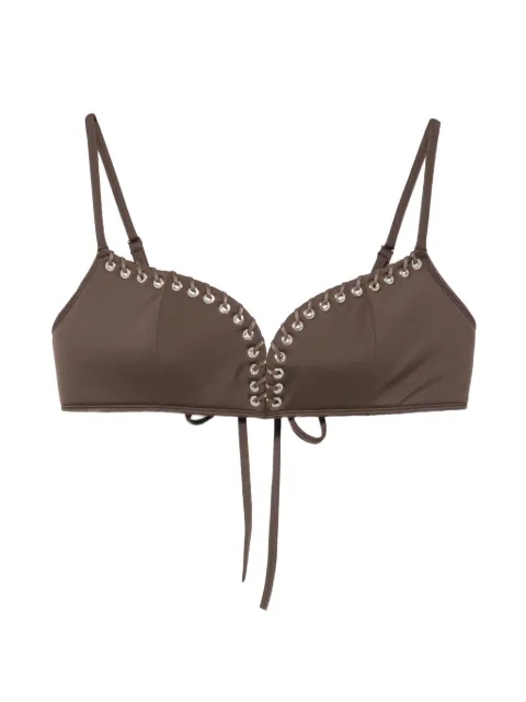 Ludovic de Saint Sernin eyelet lace-up bikini top