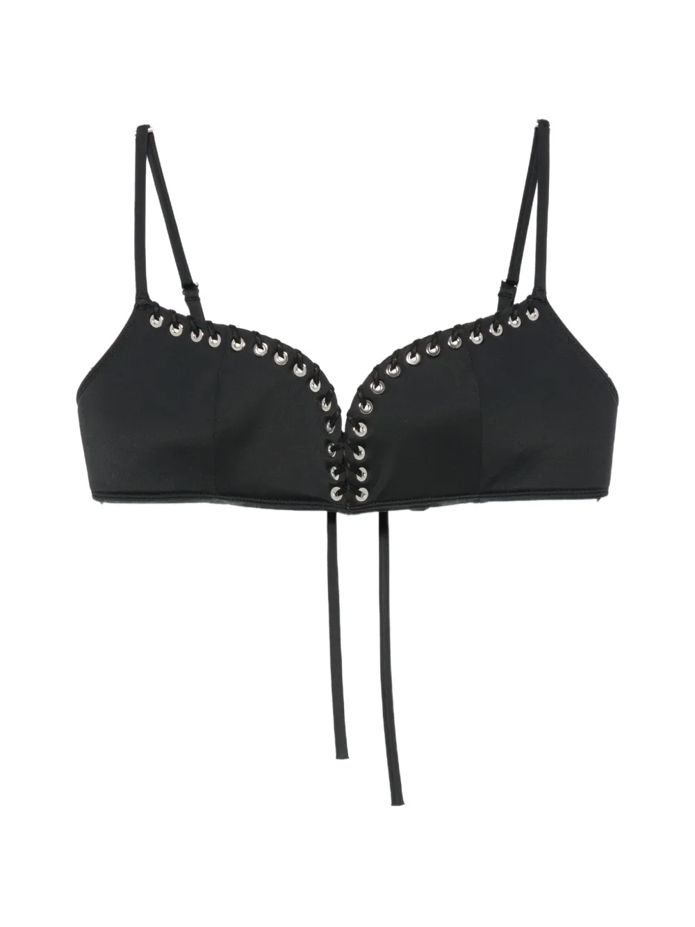 Ludovic de Saint Sernin eyelet-embellished lace-up bikini top