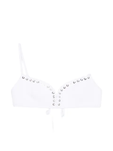 Ludovic de Saint Sernin eyelet-embellished lace-up bikini top