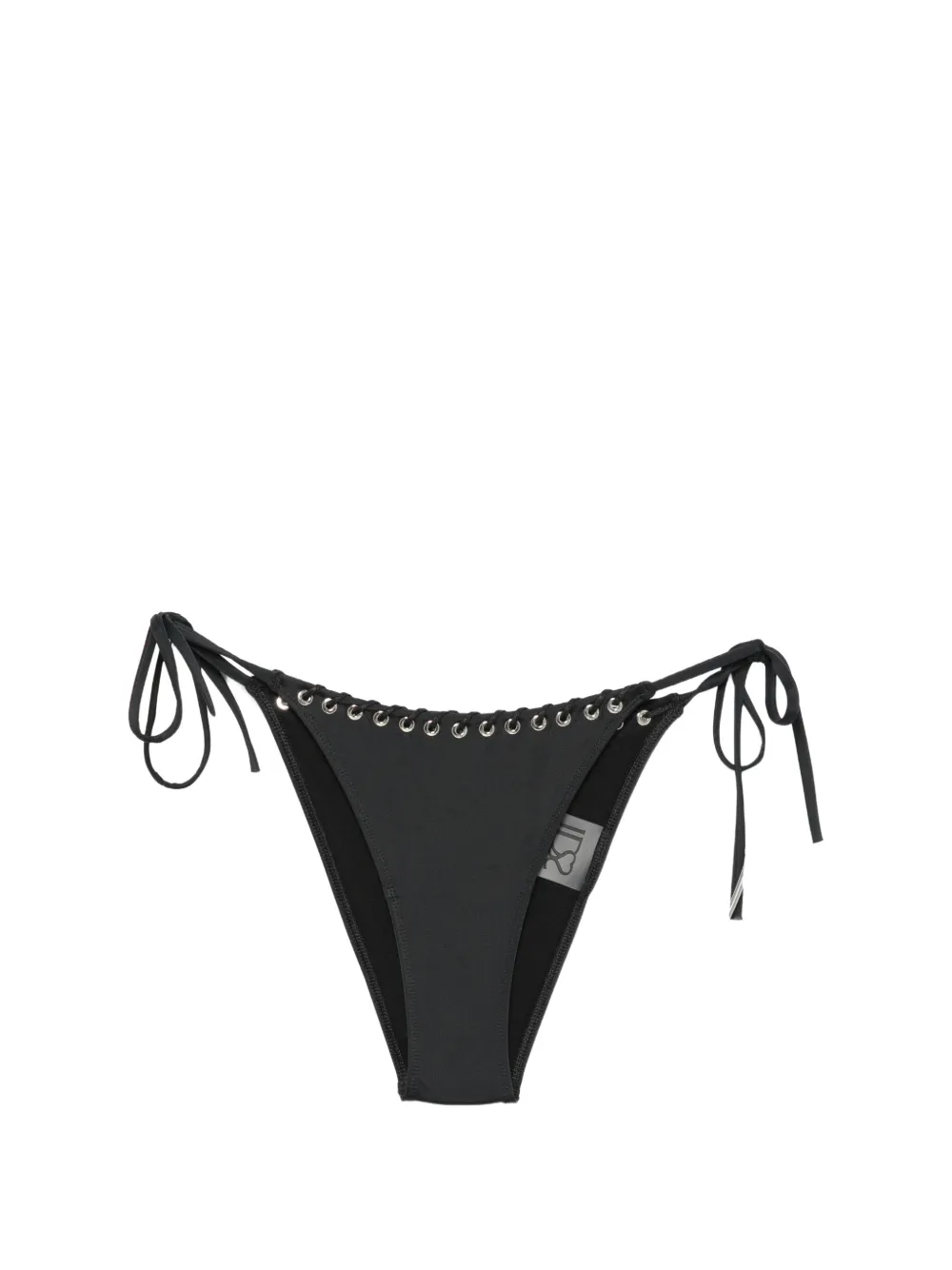 Ludovic de Saint Sernin eyelet-embellished side-tie bikini bottoms - Schwarz