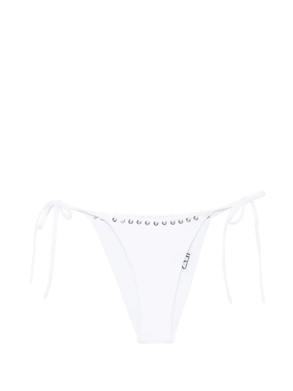 Ludovic de Saint Sernin eyelet-embellished side-tie bikini bottoms - Weiß