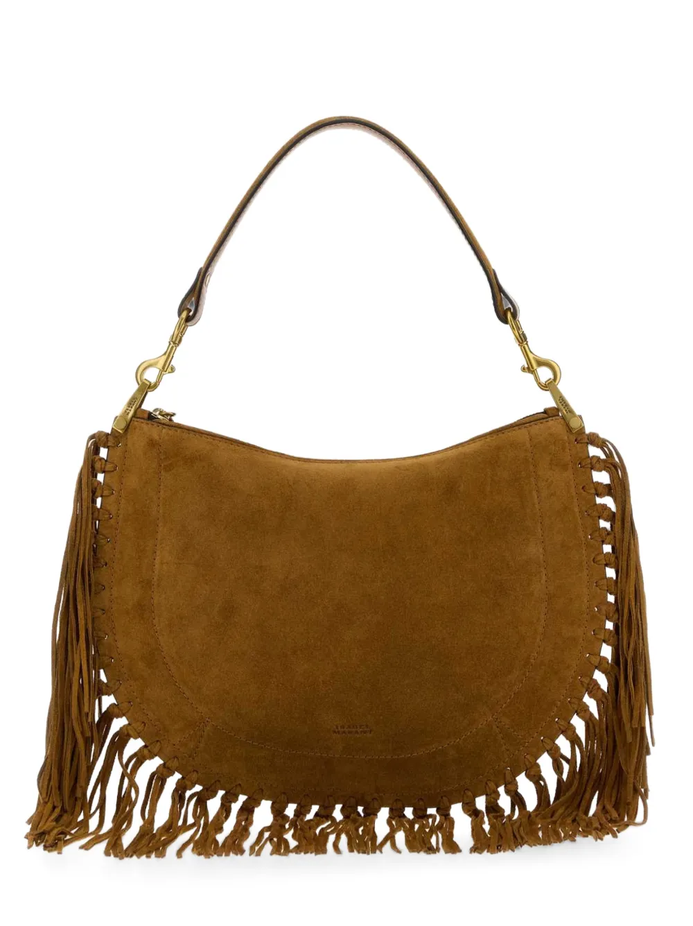 ISABEL MARANT Oskan fringe-trim shoulder bag - Marrone