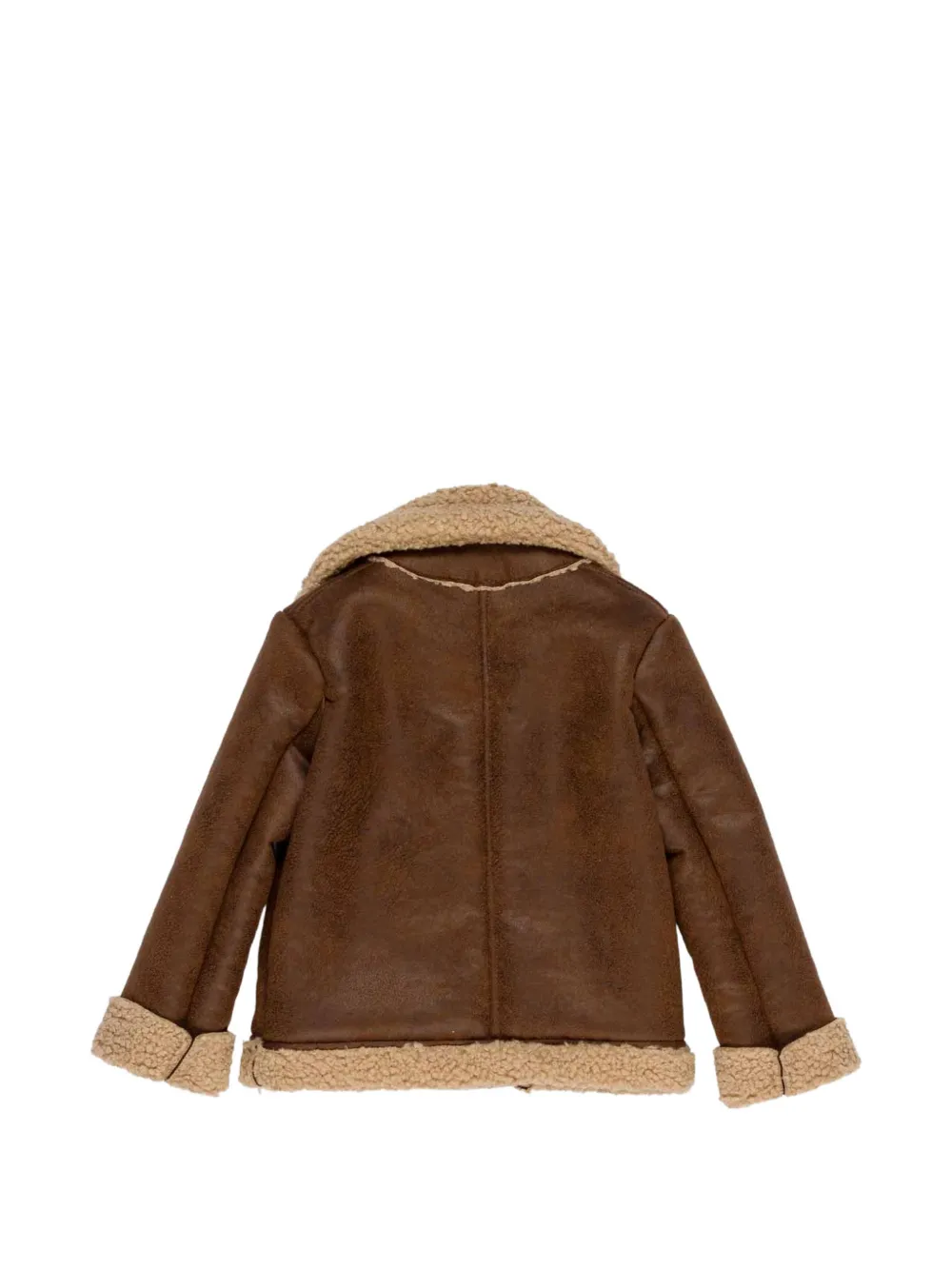 Manuel Ritz Kids Off-center jack met contrasterende afwerking Bruin