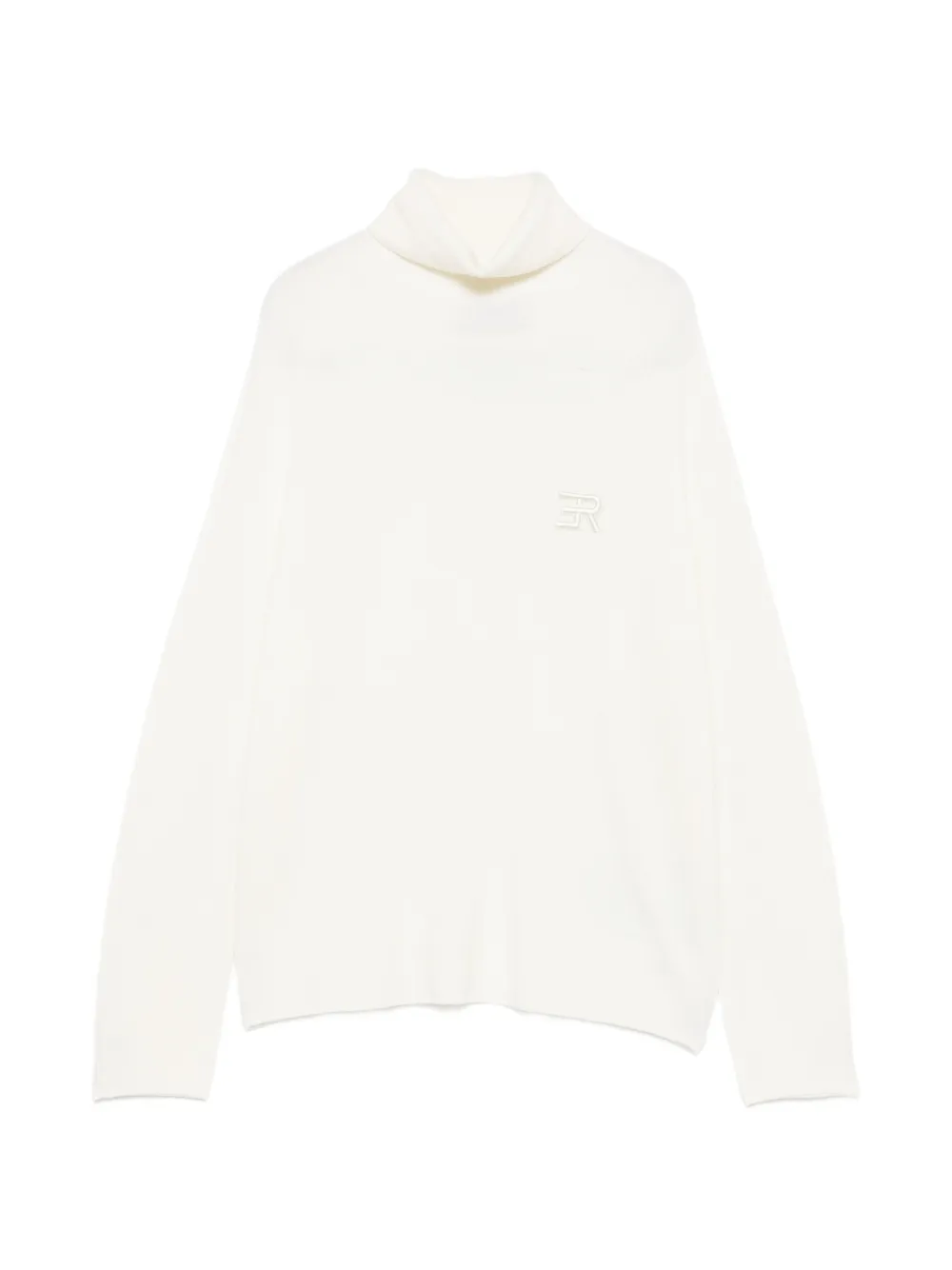 ERMANNO FIRENZE embroidered-logo roll-neck sweater