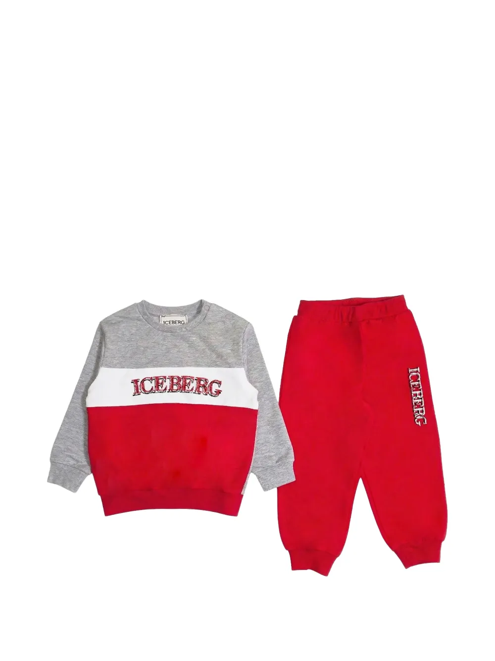 Iceberg Kids Tuta sportiva con stampa - Rosso