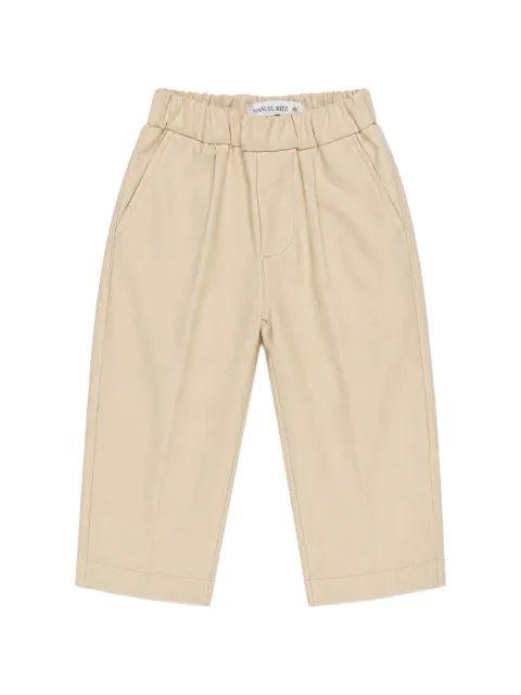 Manuel Ritz Kids elasticated-waist embroidered-logo trousers