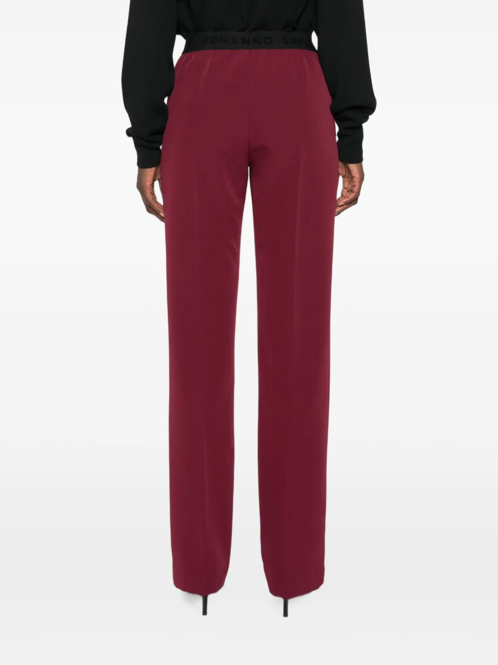 ERMANNO FIRENZE Pantalon met logo tailleband Rood