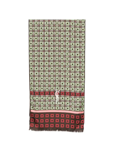 Saint Laurent Pre-Owned 1990s geometric-print scarf