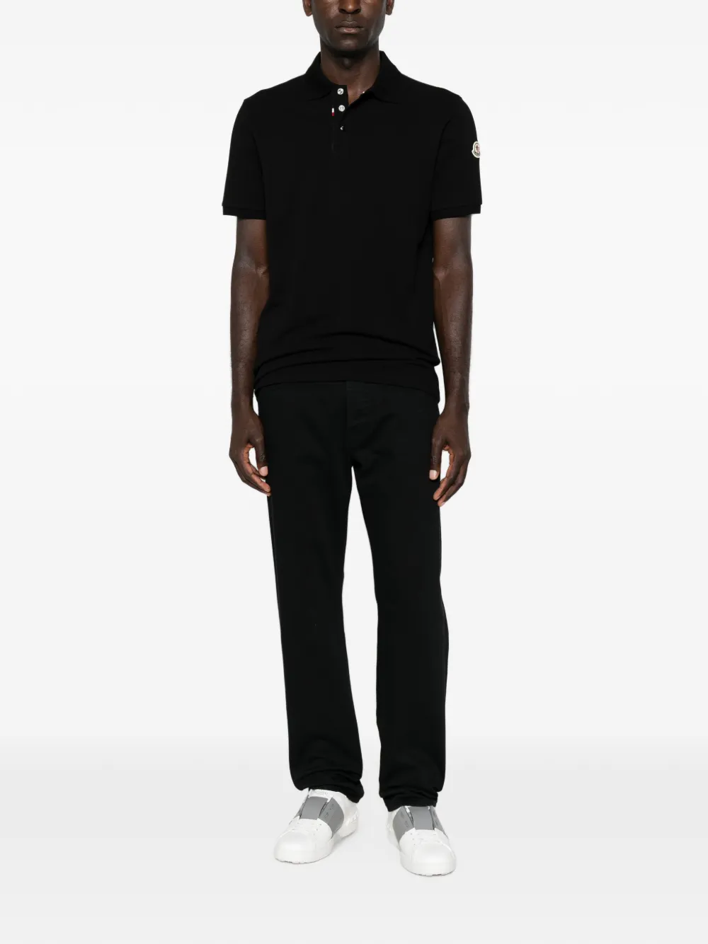Moncler Poloshirt met logopatch Zwart