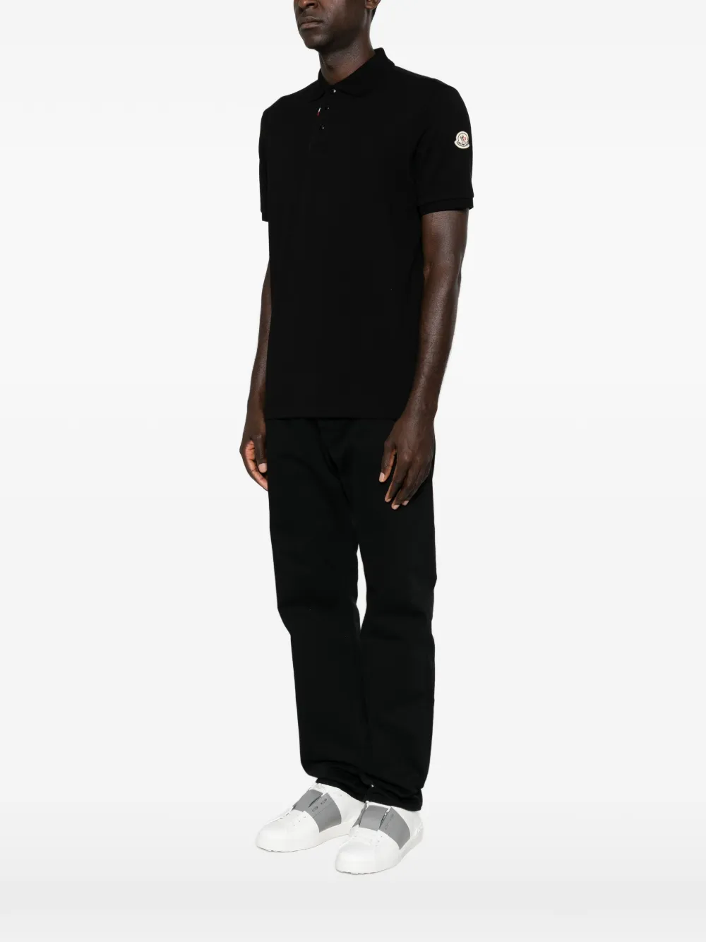 Moncler Poloshirt met logopatch Zwart