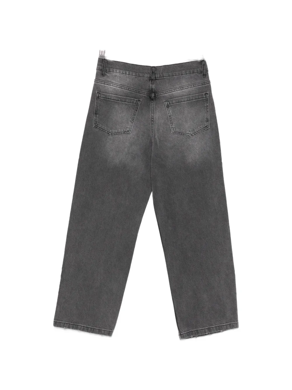 MSGM Kids Jeans met geborduurd logo en vervaagd effect Grijs