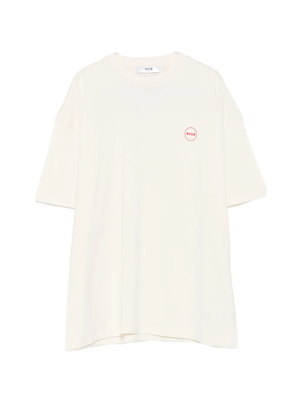 MSGM Kids logo-print drop-shoulder T-shirt - Toni neutri