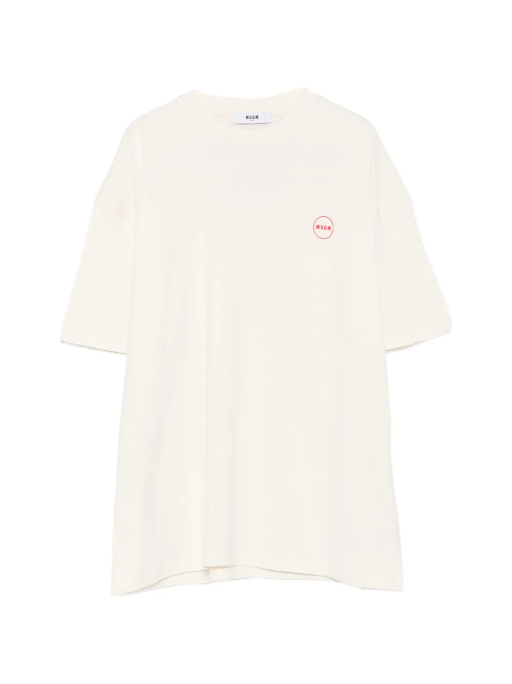 MSGM Kids logo-print drop-shoulder T-shirt - Toni neutri