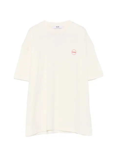 MSGM Kids logo-print drop-shoulder T-shirt