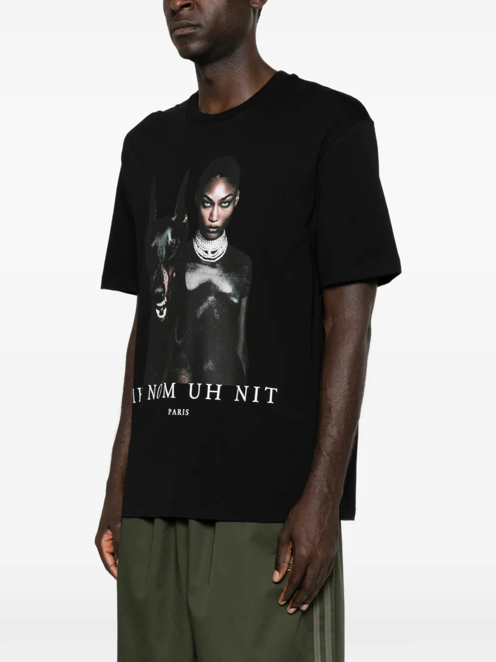Ih Nom Uh Nit Family katoenen T-shirt met print Zwart