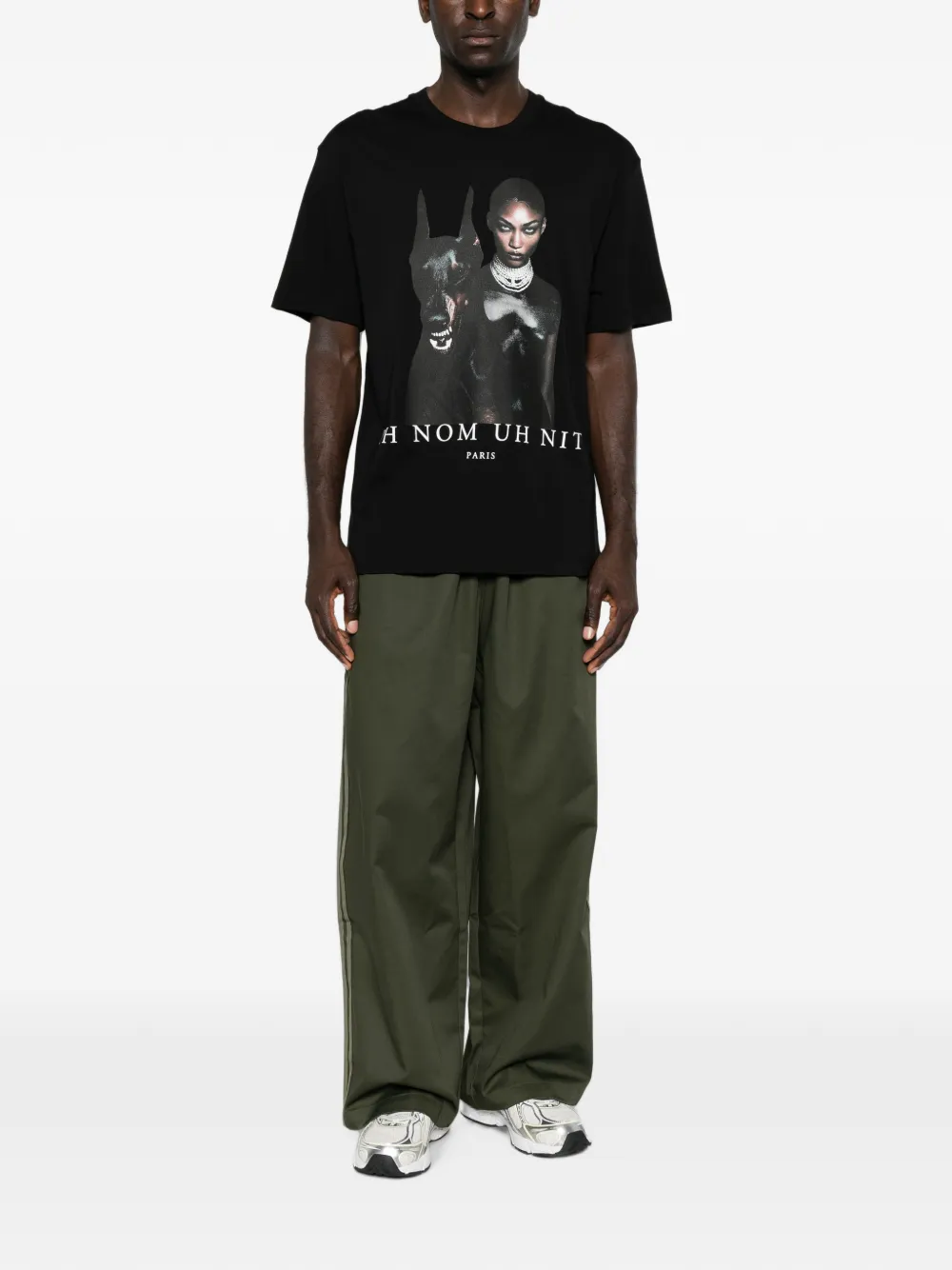 Ih Nom Uh Nit Family katoenen T-shirt met print Zwart