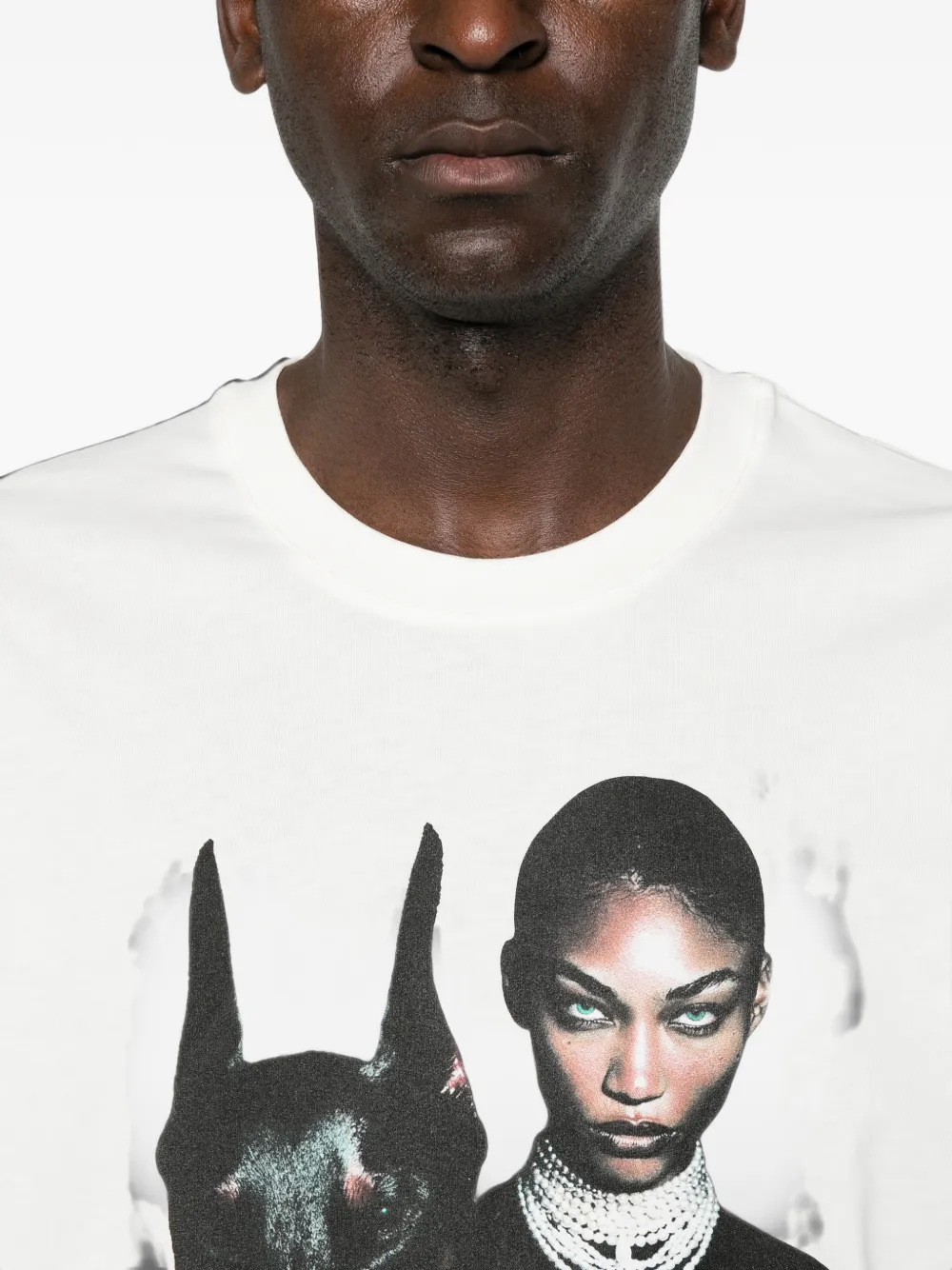 Ih Nom Uh Nit Family katoenen T-shirt met print Wit