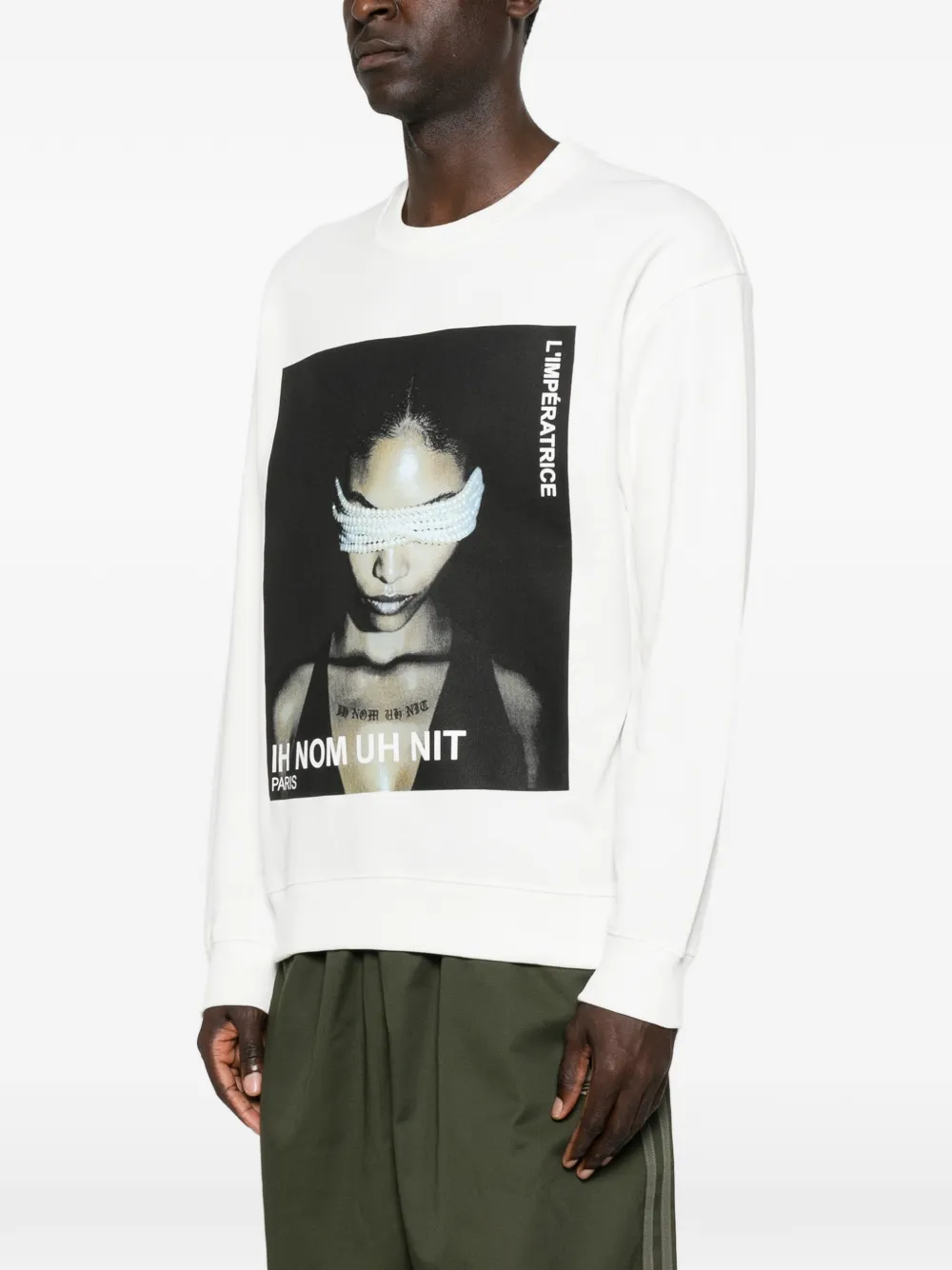 Ih Nom Uh Nit L'Impératrice sweater met grafische print Wit