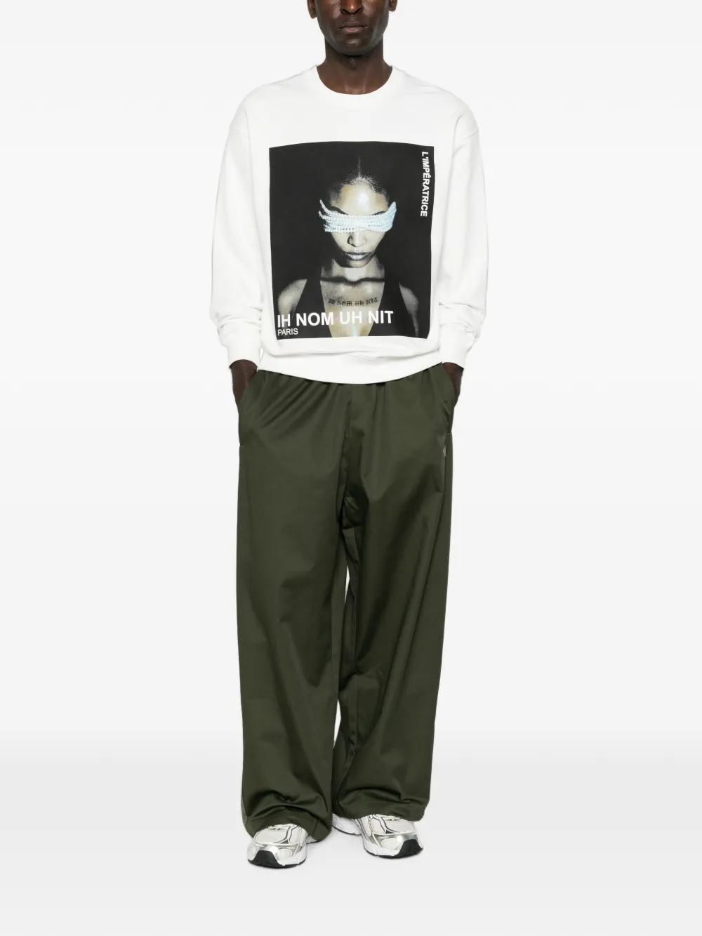 Ih Nom Uh Nit L'Impératrice sweater met grafische print Wit