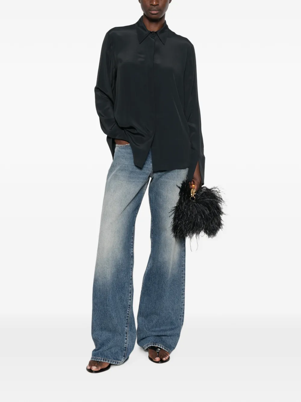 Federica Tosi Blouse met lange mouwen Grijs