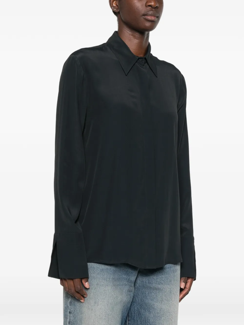 Federica Tosi Blouse met lange mouwen Grijs