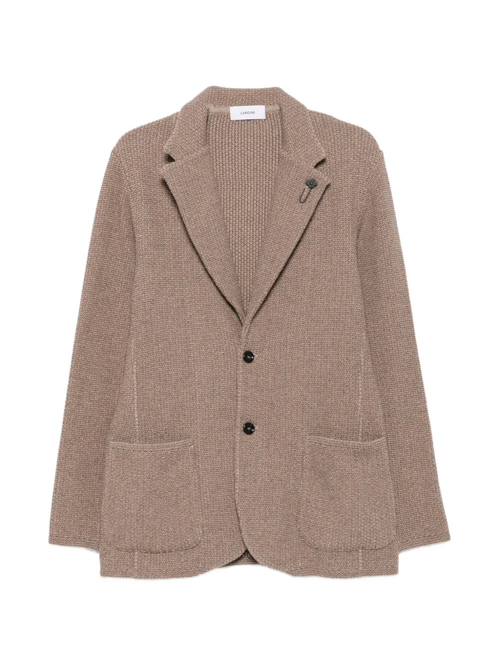 Lardini 와플 니트 노치드 라펠 재킷 | 뉴트럴 | Image 1