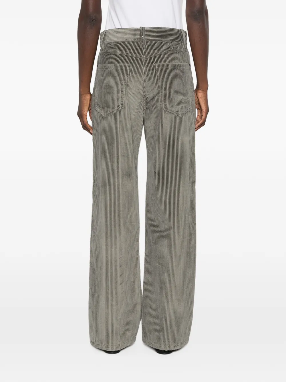 Brunello Cucinelli Ribfluwelen straight broek Grijs