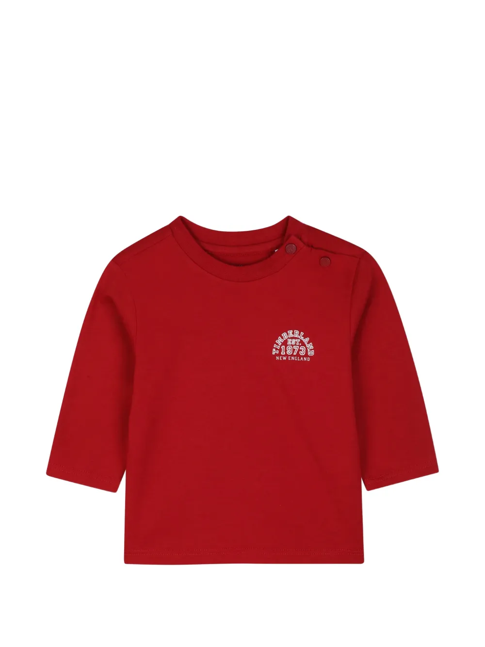 Timberland Kids logo-print long-sleeve T-shirt - Rosso
