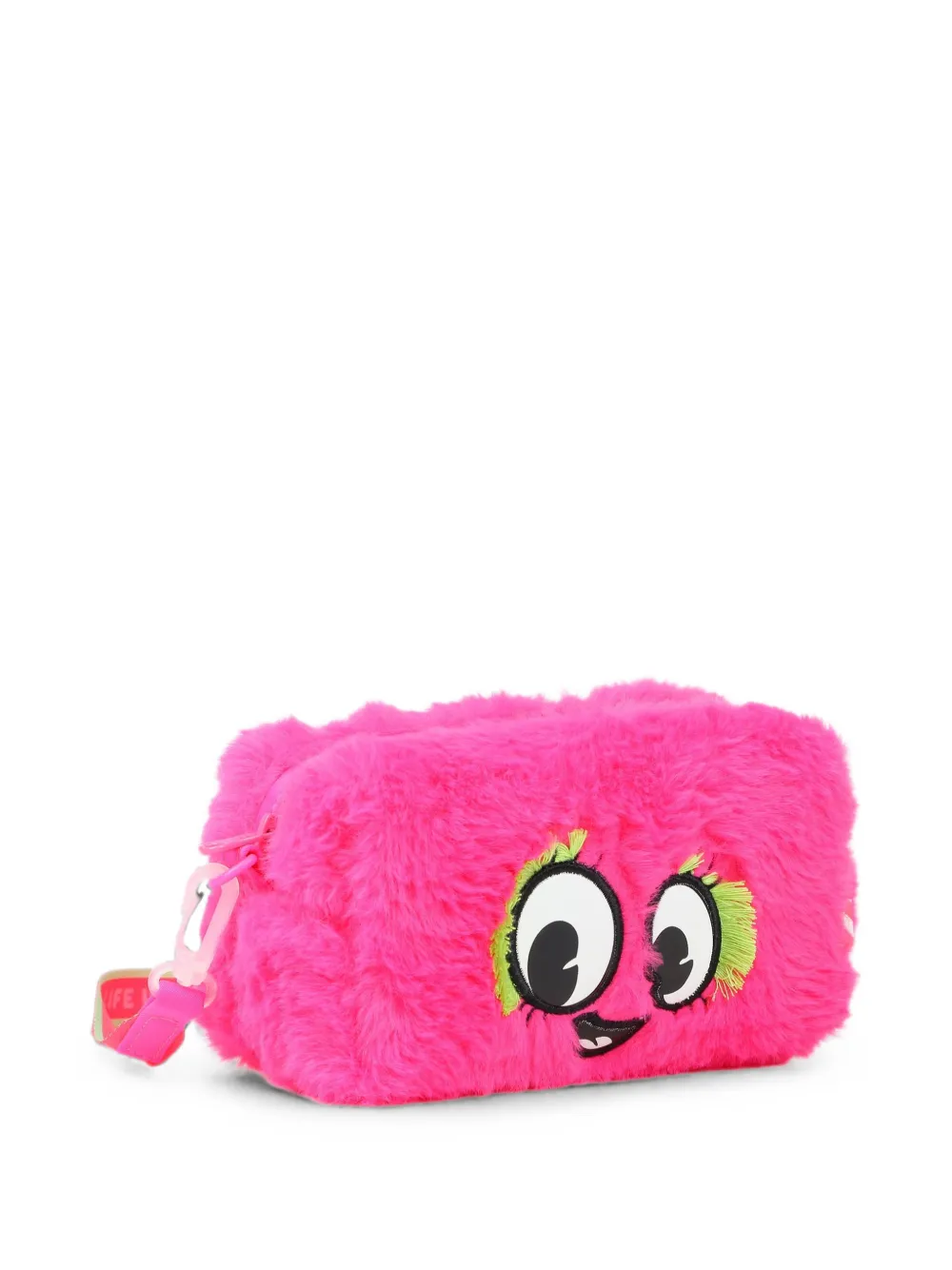 Billieblush Kleine schoudertas met imitatiebont en monsterpatch Roze