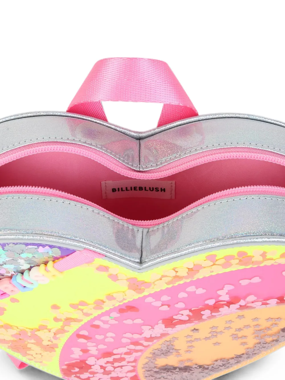 Billieblush heart-shaped sequin-embellished backpack Roze