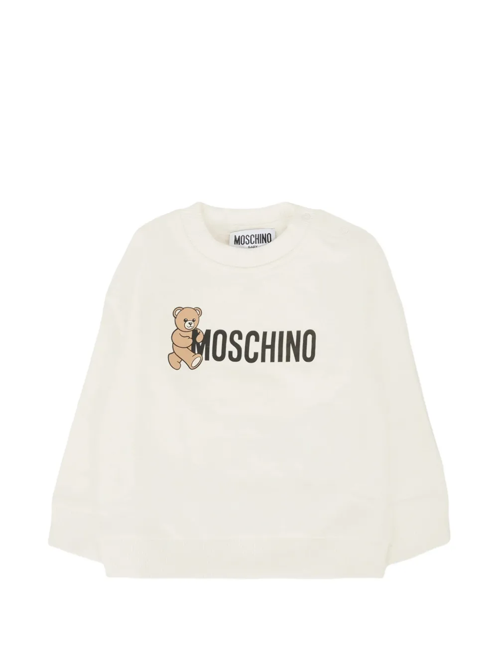 Moschino Kids Felpa Teddy Bear con logo - Bianco