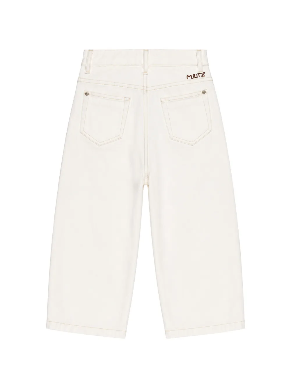 Manuel Ritz Kids Broek met geborduurd logo Beige