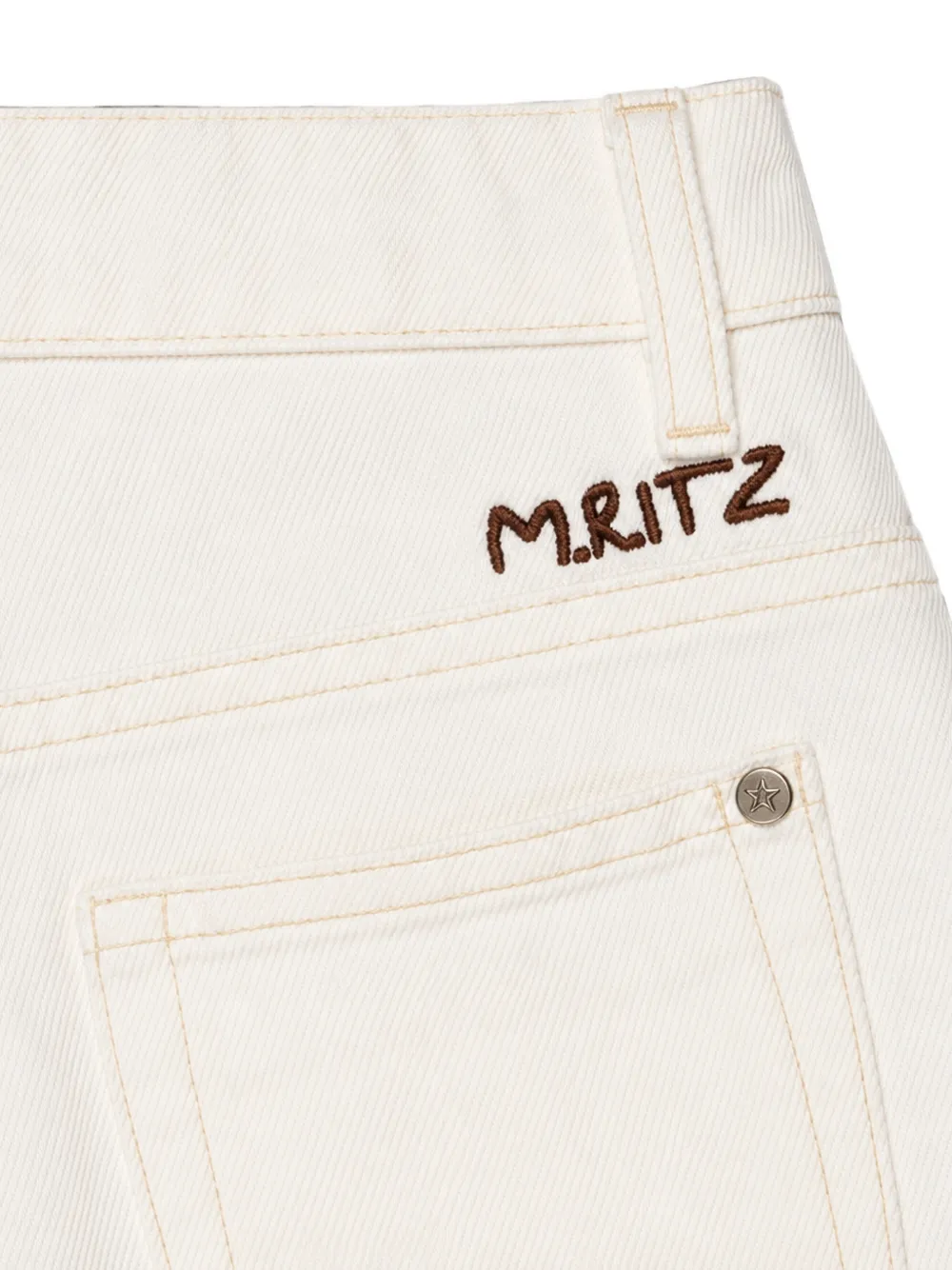 Manuel Ritz Kids Broek met geborduurd logo Beige