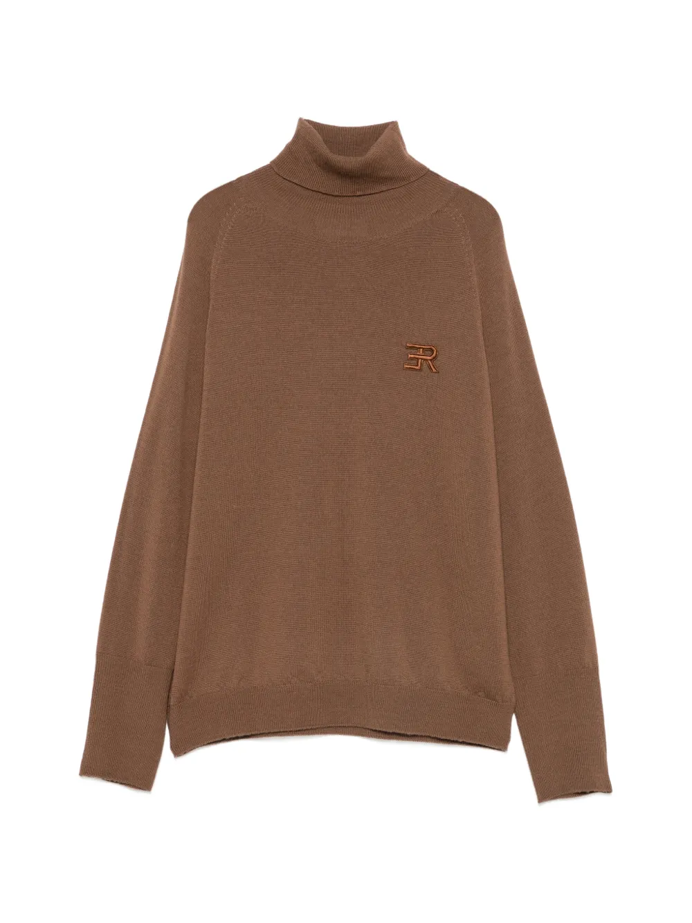 ERMANNO FIRENZE logo-embroidered roll-neck sweater