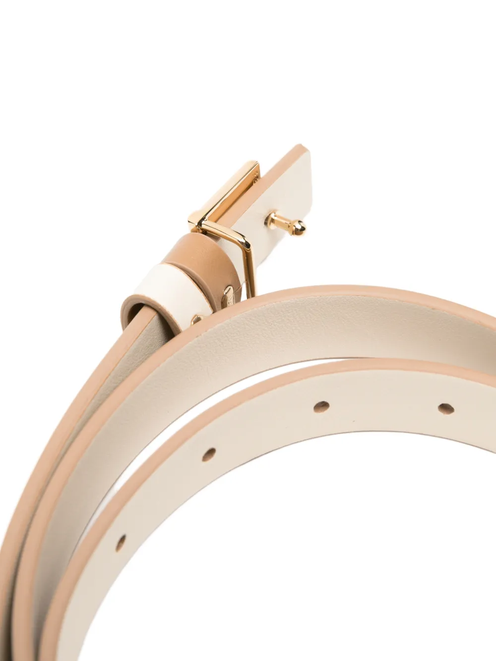 FENDI O'Lock riem met logoplakkaat Beige