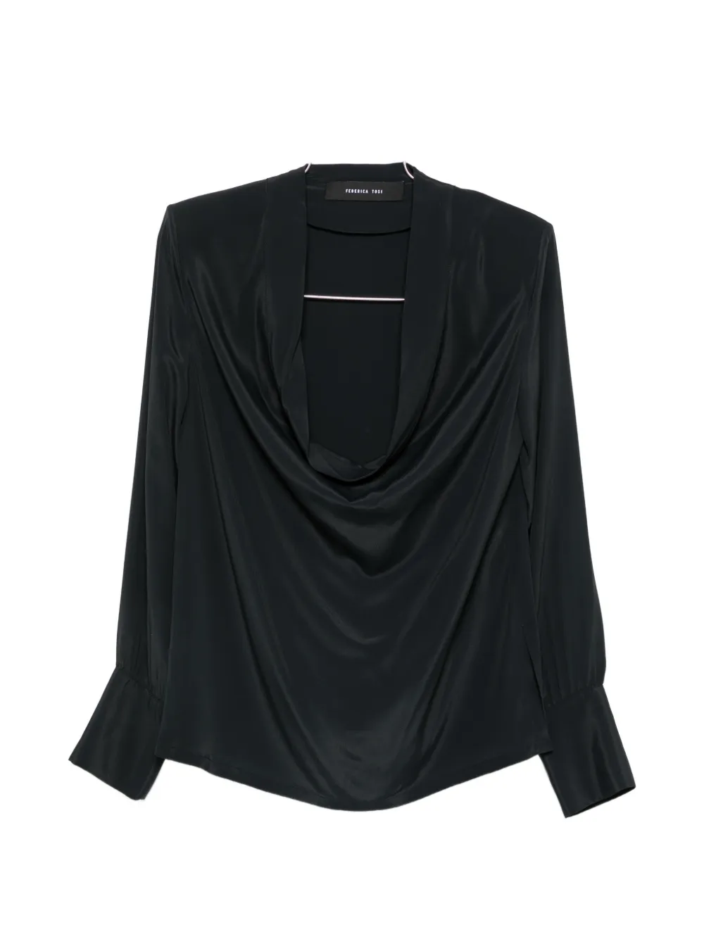 Federica Tosi long-sleeve draped top - Grigio