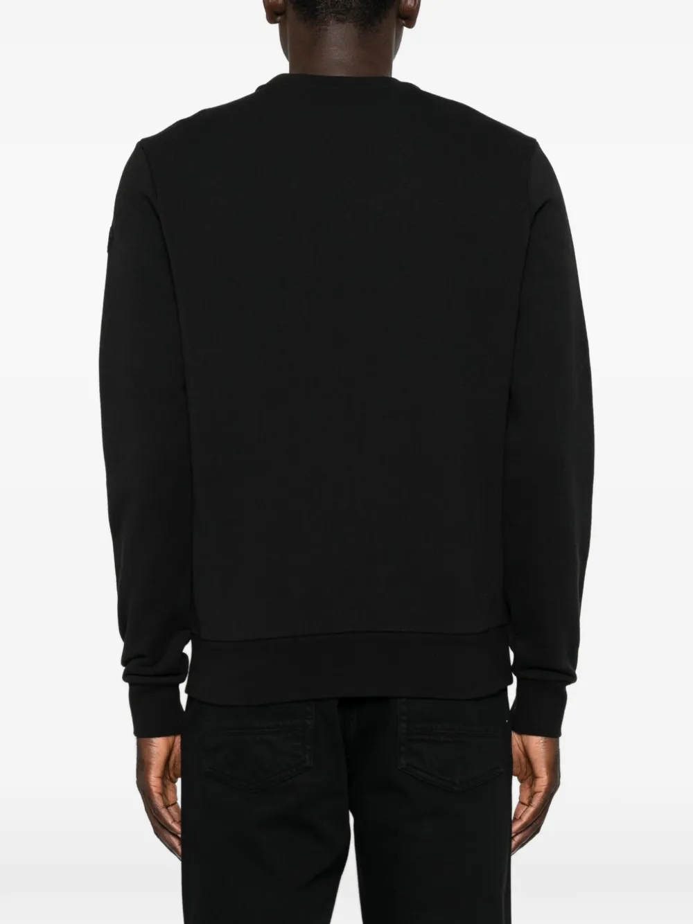 Moncler Sweater met ronde hals en lange mouwen Zwart